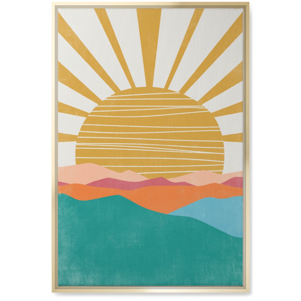 Flourish Landscape - Multi Wall Art, Gold, Single piece, Canvas, 20x30, Multicolor