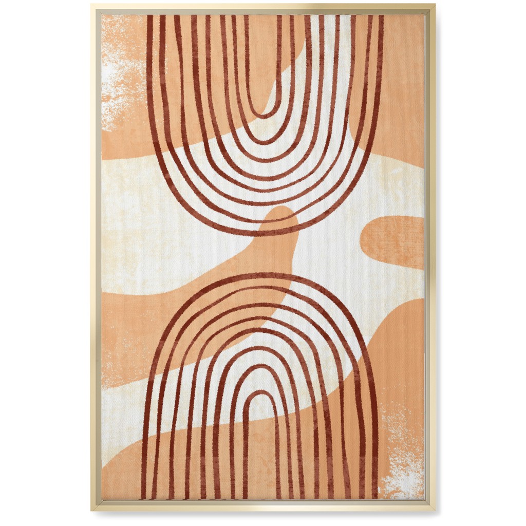 Desert Abstract - Earthy Warm Tones Wall Art, Gold, Single piece, Canvas, 20x30, Orange, Orange