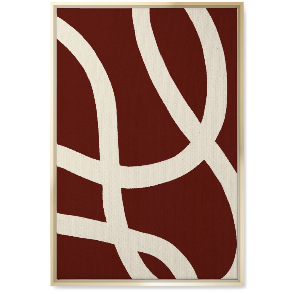 Tangled Brush Strokes I Wall Art, Gold, Single piece, Canvas, 20x30, Red