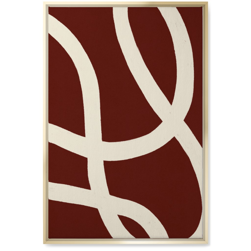 Tangled Brush Strokes I Wall Art, Gold, Single piece, Canvas, 20x30, Red, Cocoa