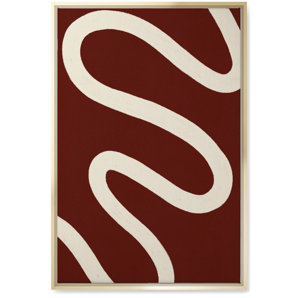 Tangled Brush Strokes Ii Wall Art, Gold, Single piece, Canvas, 20x30, Red, Chocolate