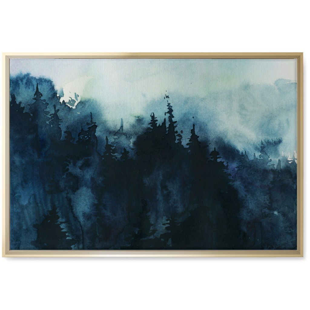 Smoky Mountains - Multi Wall Art, Gold, Single piece, Canvas, 20x30, Blue