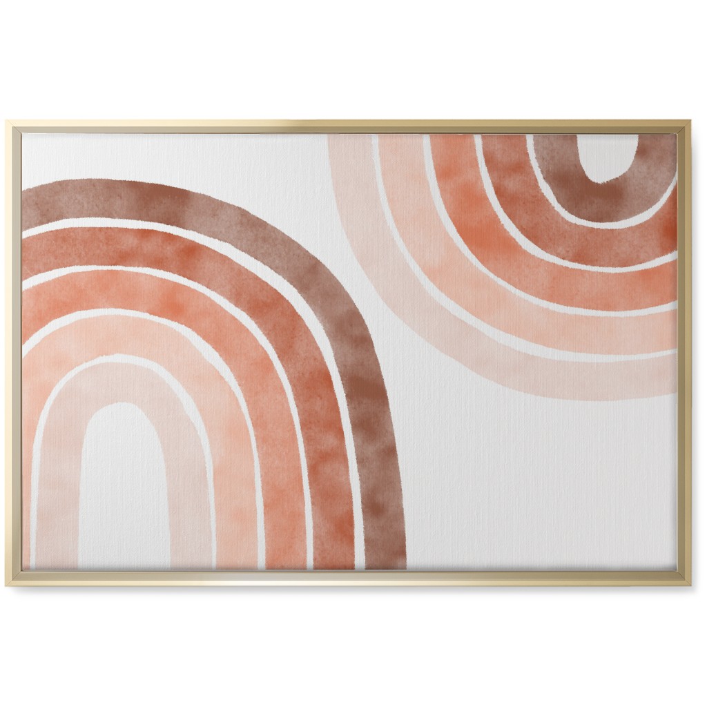 Boho Rainbows - Warm Neutral Wall Art, Gold, Single piece, Canvas, 20x30, Pink