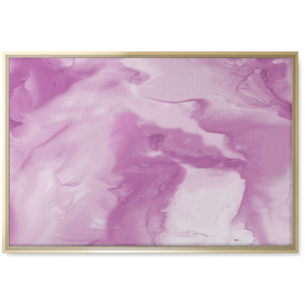 Abstract Watercolor Marble Wall Art, Gold, Single piece, Canvas, 20x30, Purple
