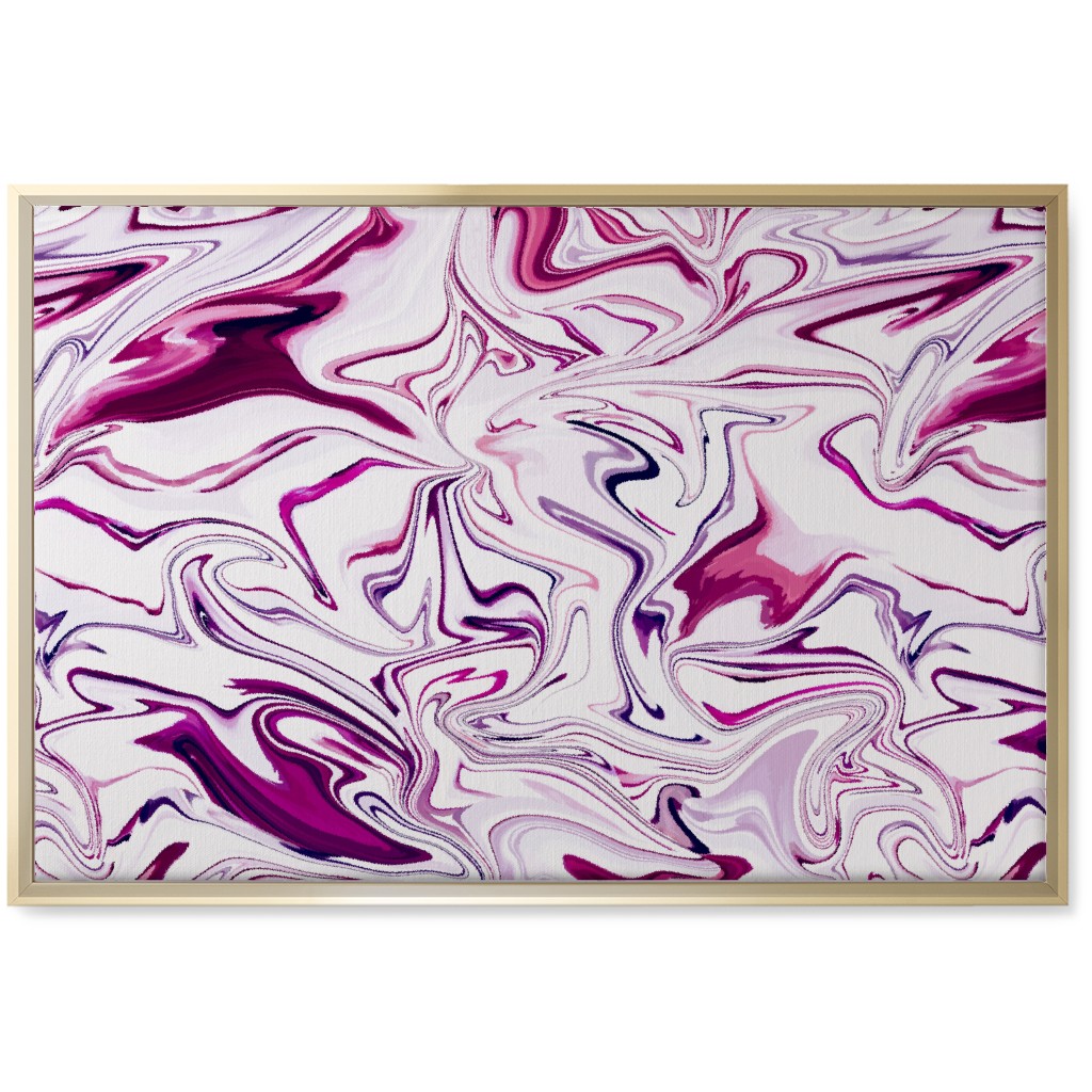 Marble - Mulberry Wall Art, Gold, Single piece, Canvas, 20x30, Pink, Bright Pink