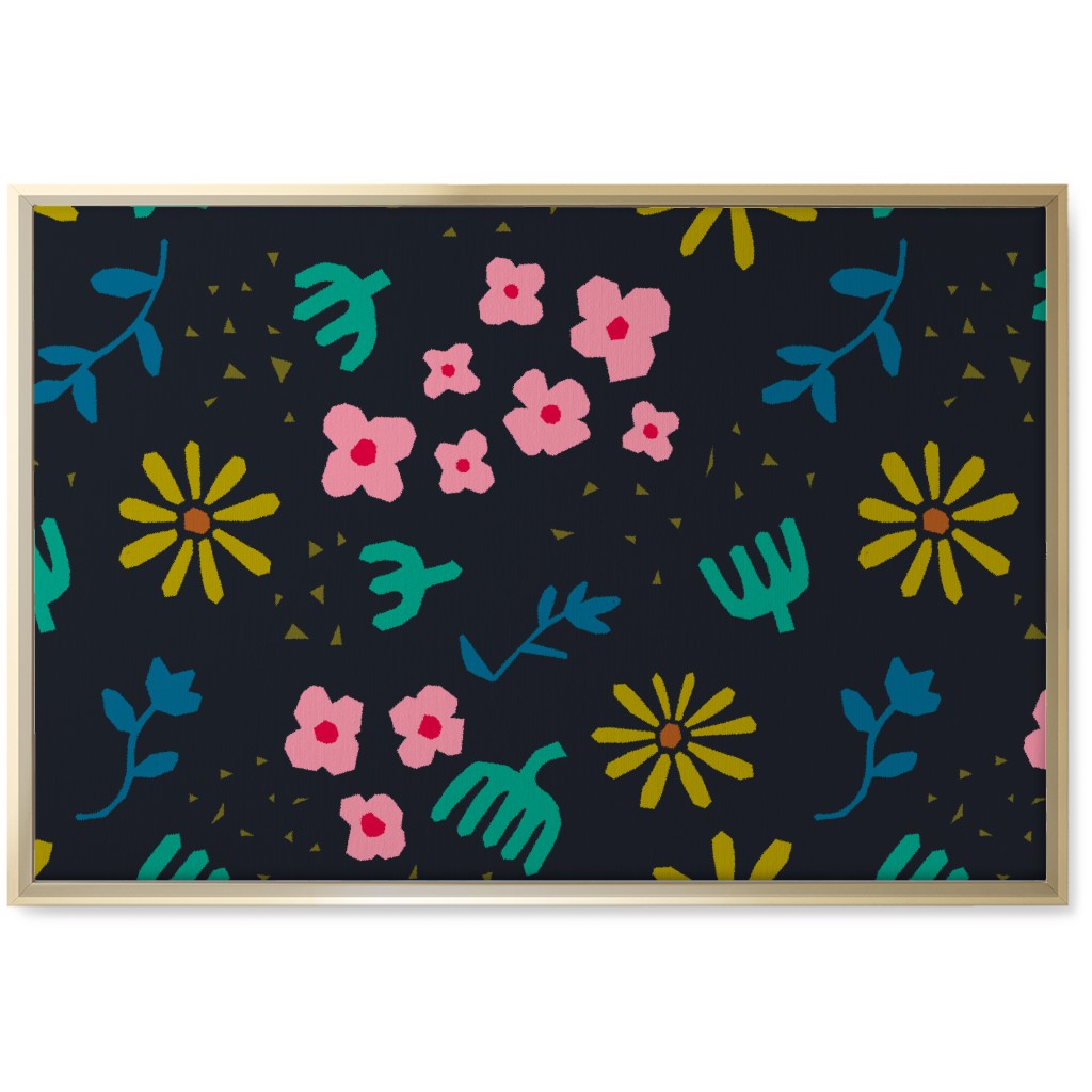 Matisse's Garden At Night Wall Art, Gold, Single piece, Canvas, 20x30, Multicolor