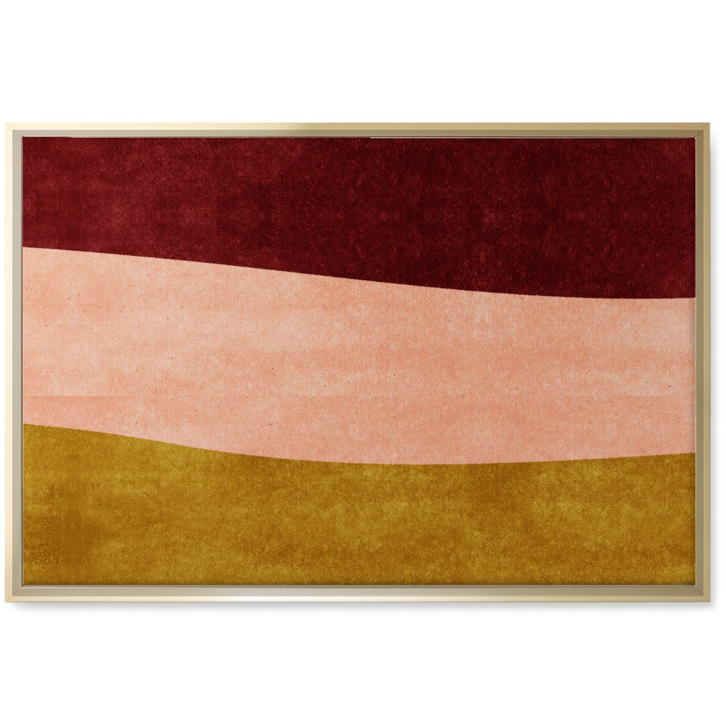 Undulate Horizontal - Warm Wall Art, Gold, Single piece, Canvas, 20x30, Pink
