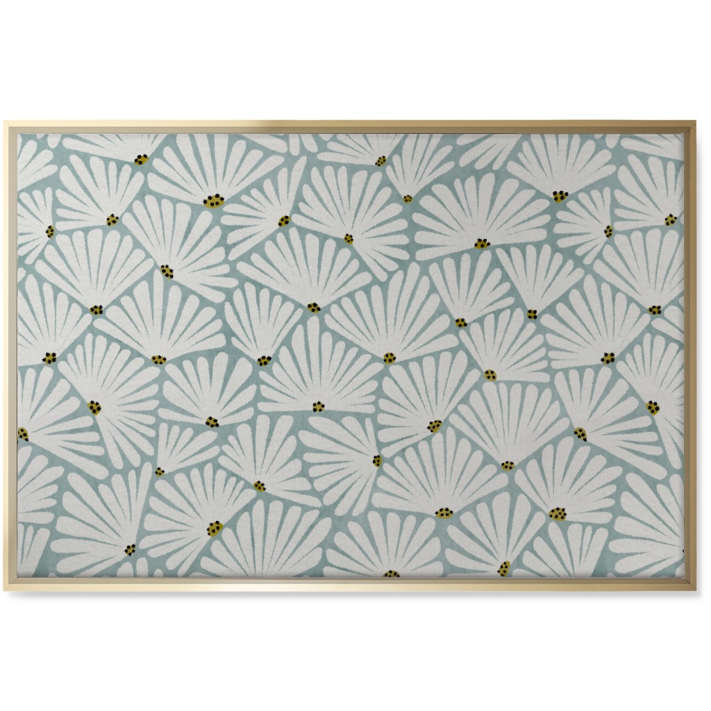 Solie Wall Art, Gold, Single piece, Canvas, 24x36, Blue, Smoke