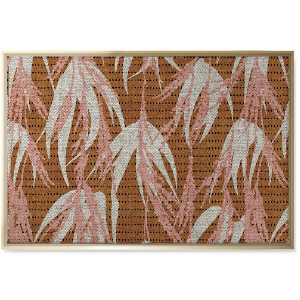 Vintage Palm Wall Art, Gold, Single piece, Canvas, 24x36, Brown, Nutmeg