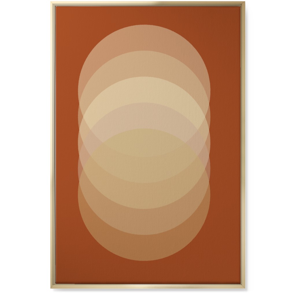 Abstract Sunrise - Orange Wall Art, Gold, Single piece, Canvas, 24x36, Orange