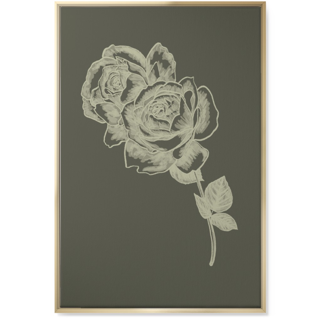 Rose - Neutral Wall Art, Gold, Single piece, Canvas, 24x36, Brown, Brown