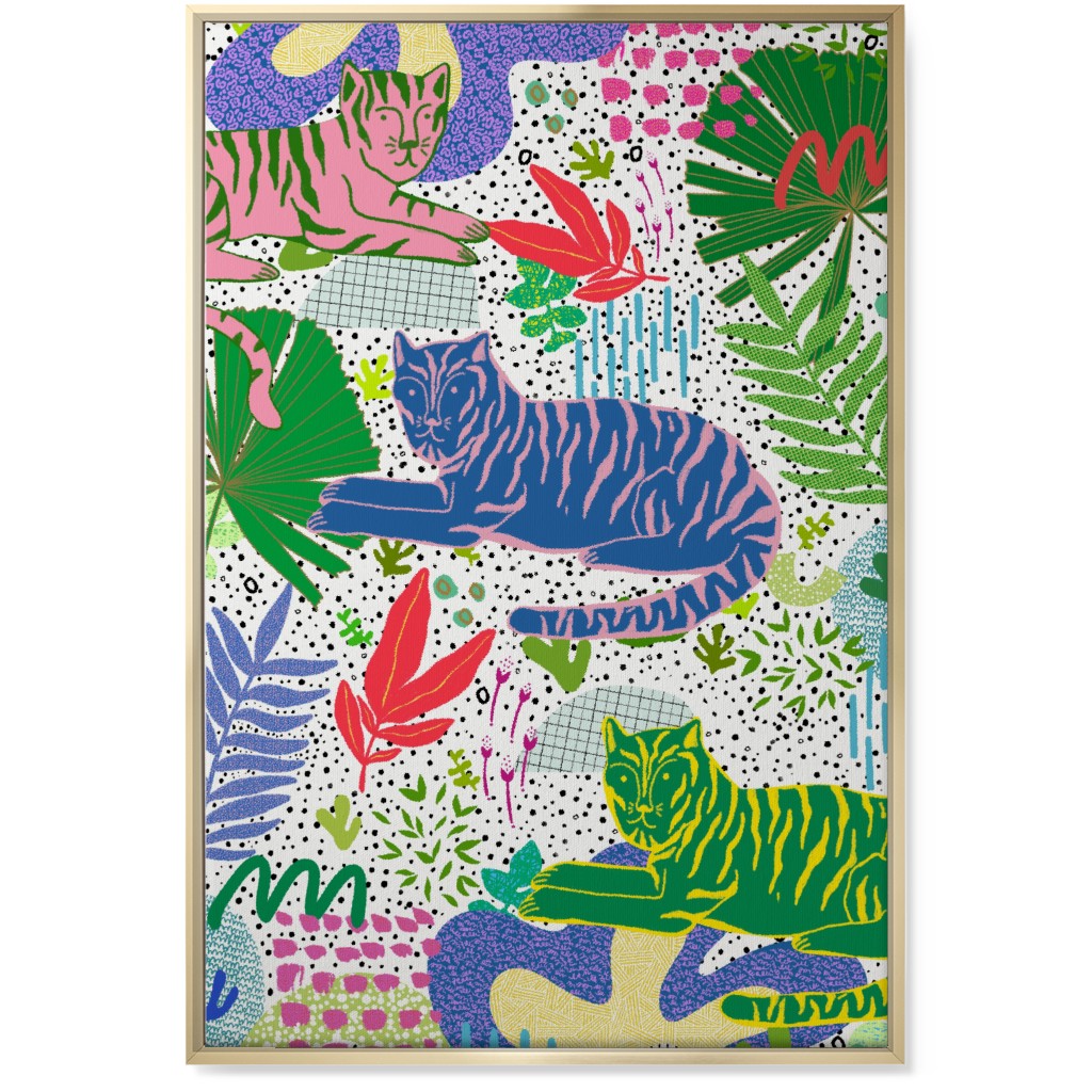 Deep in the Jungle - Multi Wall Art, Gold, Single piece, Canvas, 24x36, Multicolor