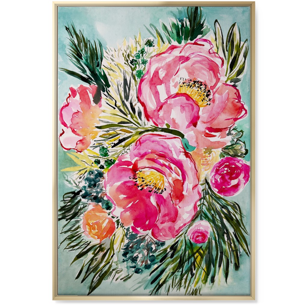 Pink And Gold Wall Art