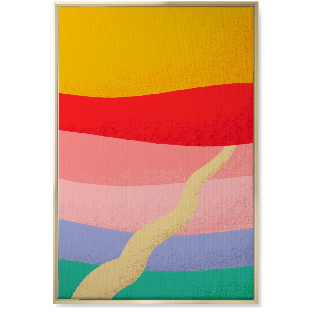 Road To Nowhere - Warm Wall Art, Gold, Single piece, Canvas, 24x36, Multicolor