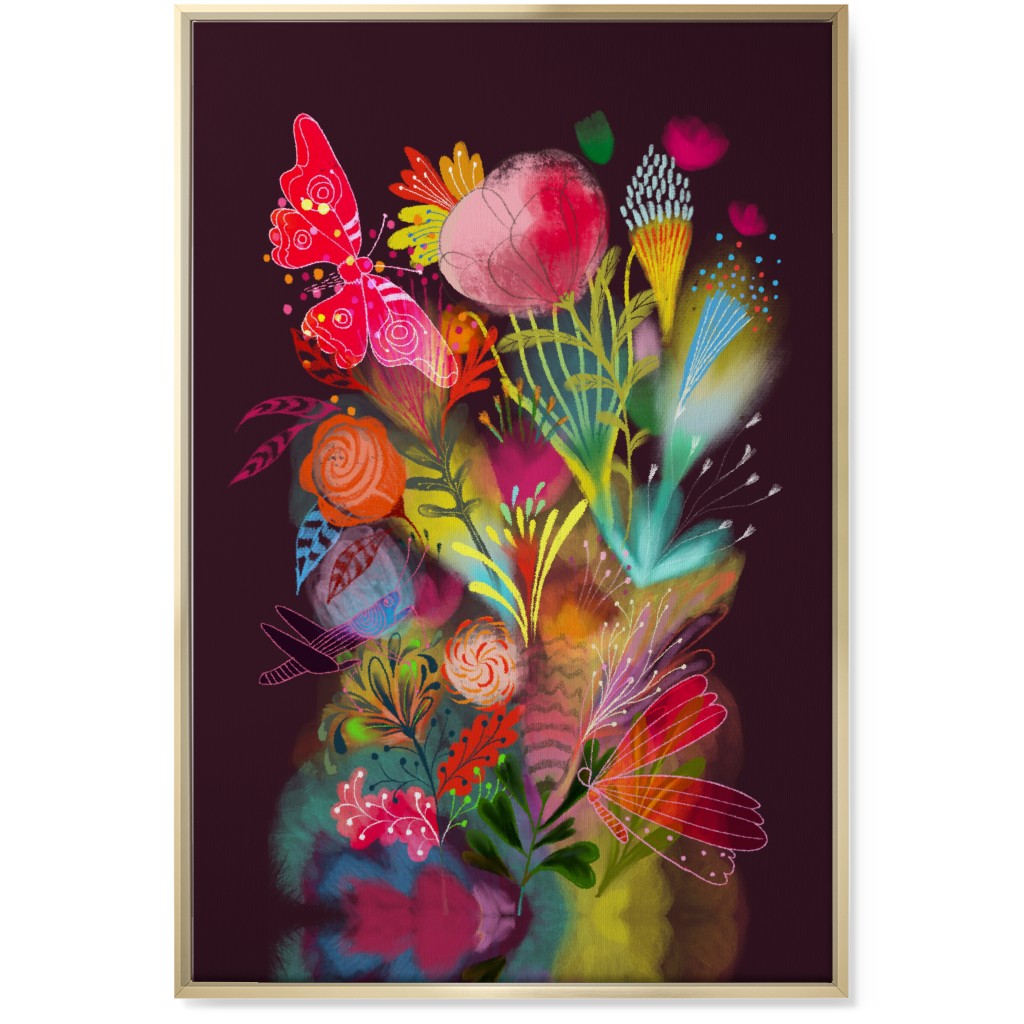 Tropical Magic Dream - Multi Wall Art, Gold, Single piece, Canvas, 24x36, Multicolor