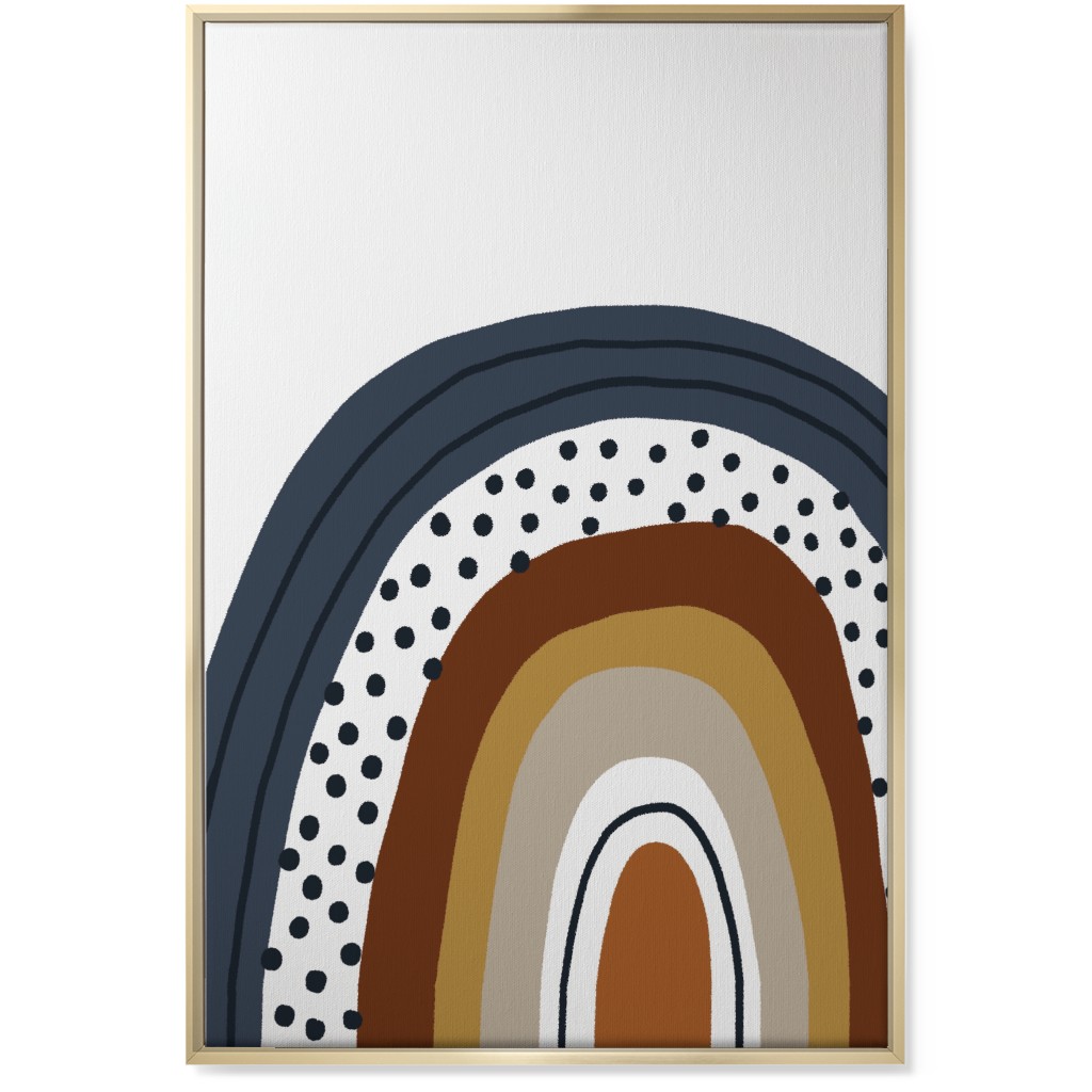 Rainbow - Neutral Wall Art, Gold, Single piece, Canvas, 24x36, Brown