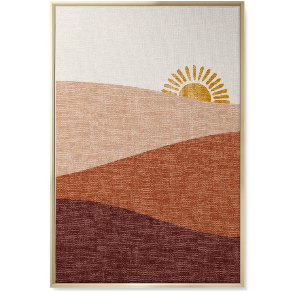 Sunrise Wall Art, Gold, Single piece, Canvas, 24x36, Pink, Alpaca