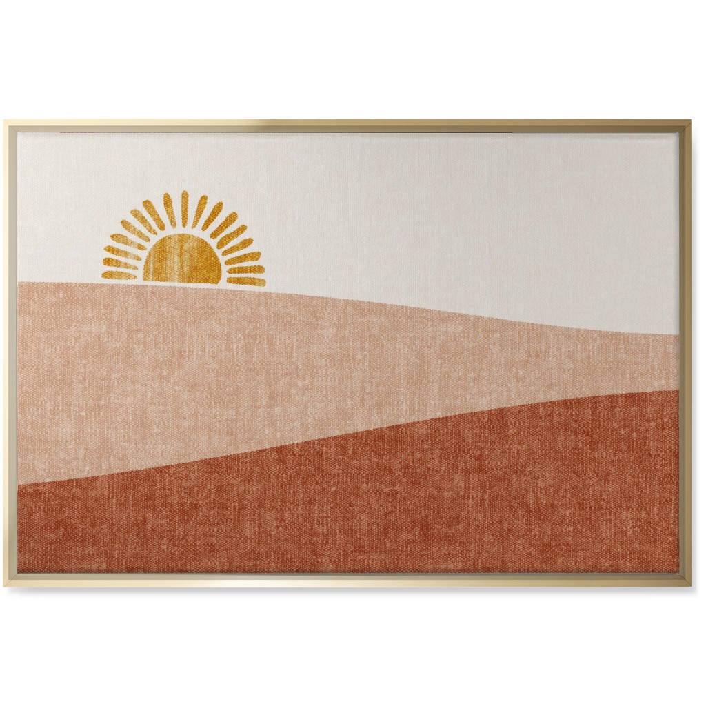 Sunrise - Warm Wall Art, Gold, Single piece, Canvas, 24x36, Pink, Bright Pink