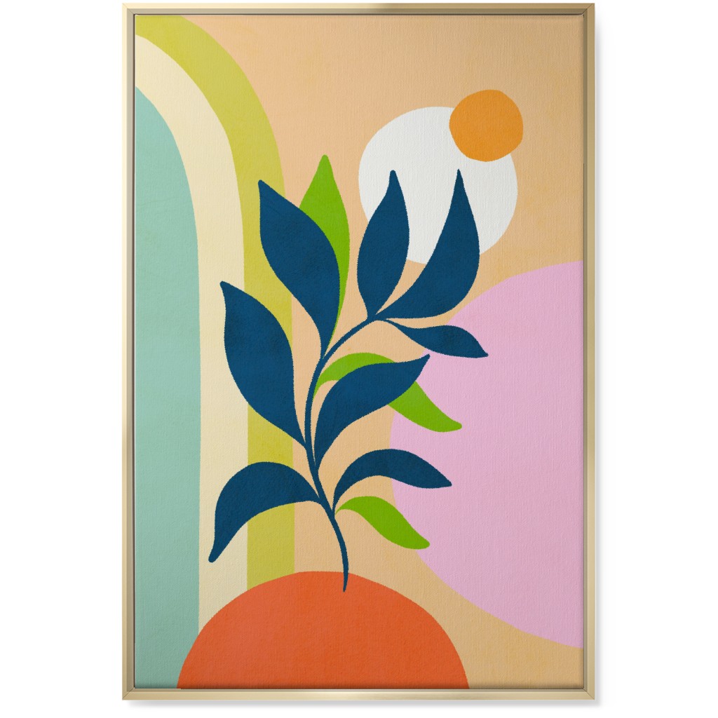 Blooming in the Sun - Multi Wall Art, Gold, Single piece, Canvas, 24x36, Multicolor