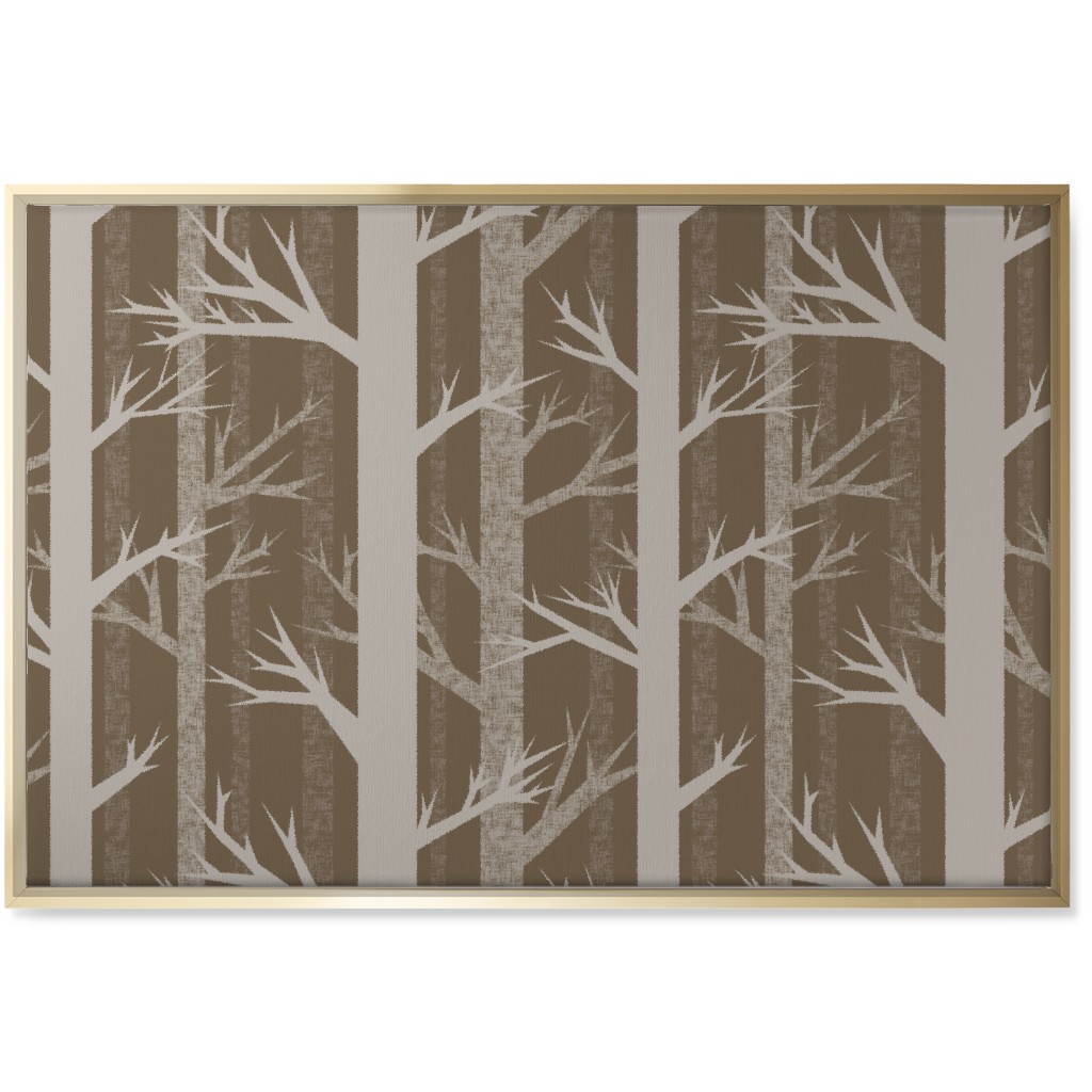 Winter Woods - Fawn Wall Art, Gold, Single piece, Canvas, 24x36, Brown