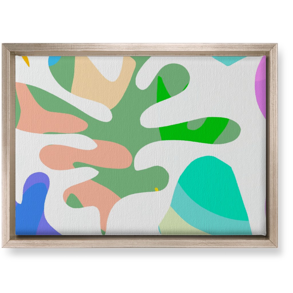 Summer Nature Love Matisse Style Wall Art, Metallic, Single piece, Canvas, 10x14, Multicolor