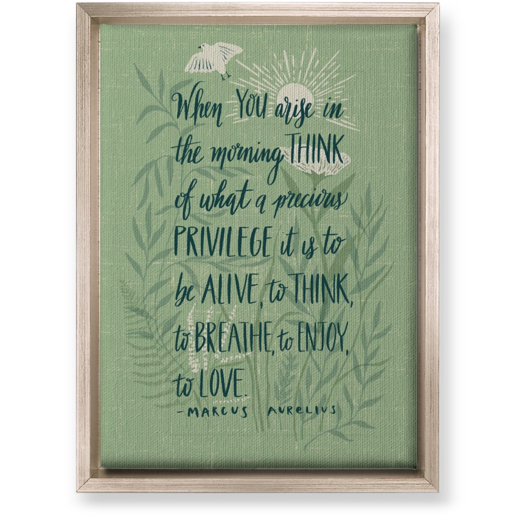 Precious Morning Wall Art, Metallic, Single piece, Canvas, 10x14, Green