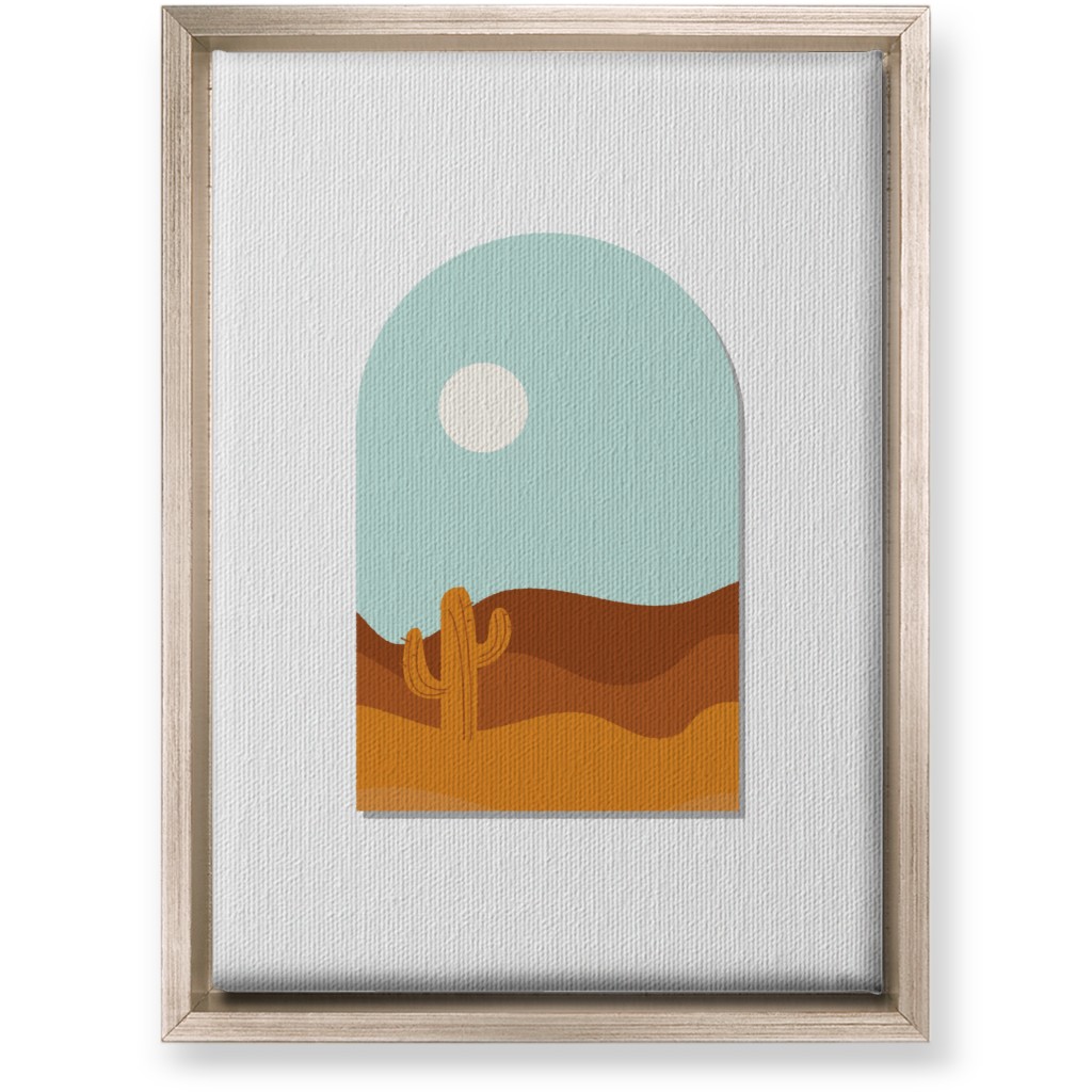 Abstract Landscapes in Windows Wall Art, Metallic, Single piece, Canvas, 10x14, Multicolor