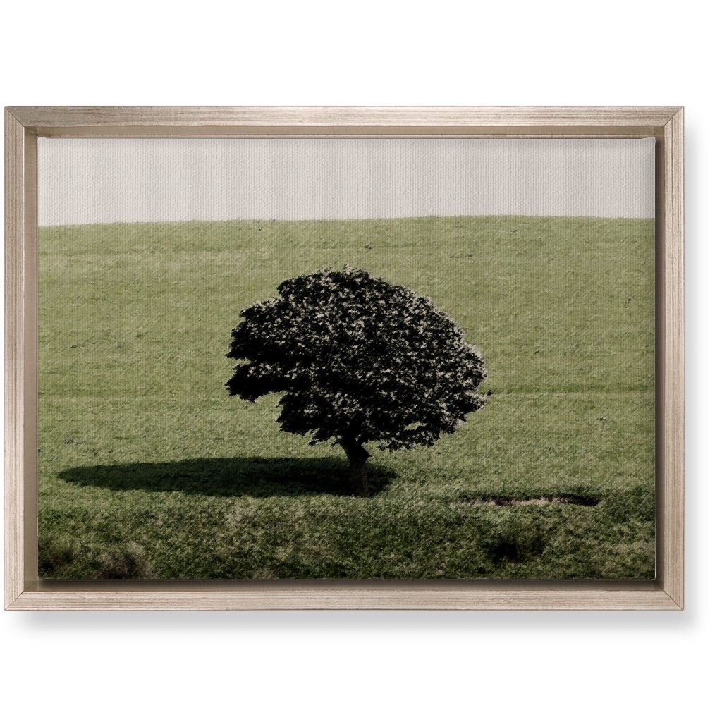 Cotton Wood Tree Wall Art, Metallic, Single piece, Canvas, 10x14, Green