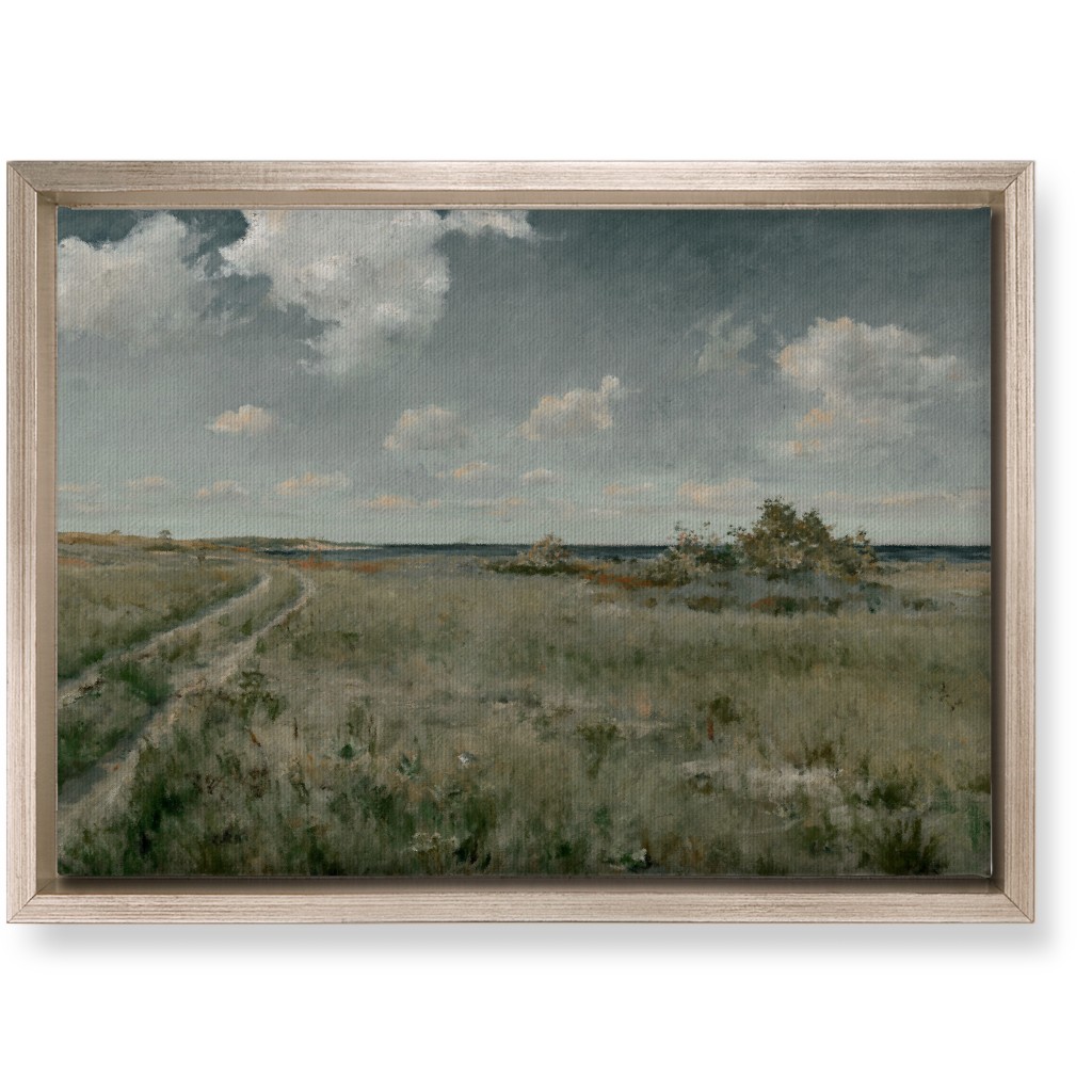 Coastal Plains Wall Art, Metallic, Single piece, Canvas, 10x14, Green