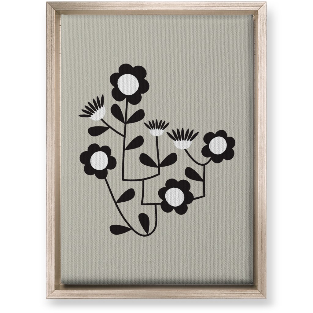 Gray Floral Wall Art