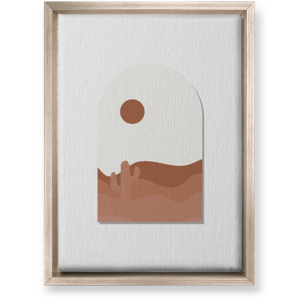 Abstract Landscapes in Windows Wall Art, Metallic, Single piece, Canvas, 10x14, Pink, White