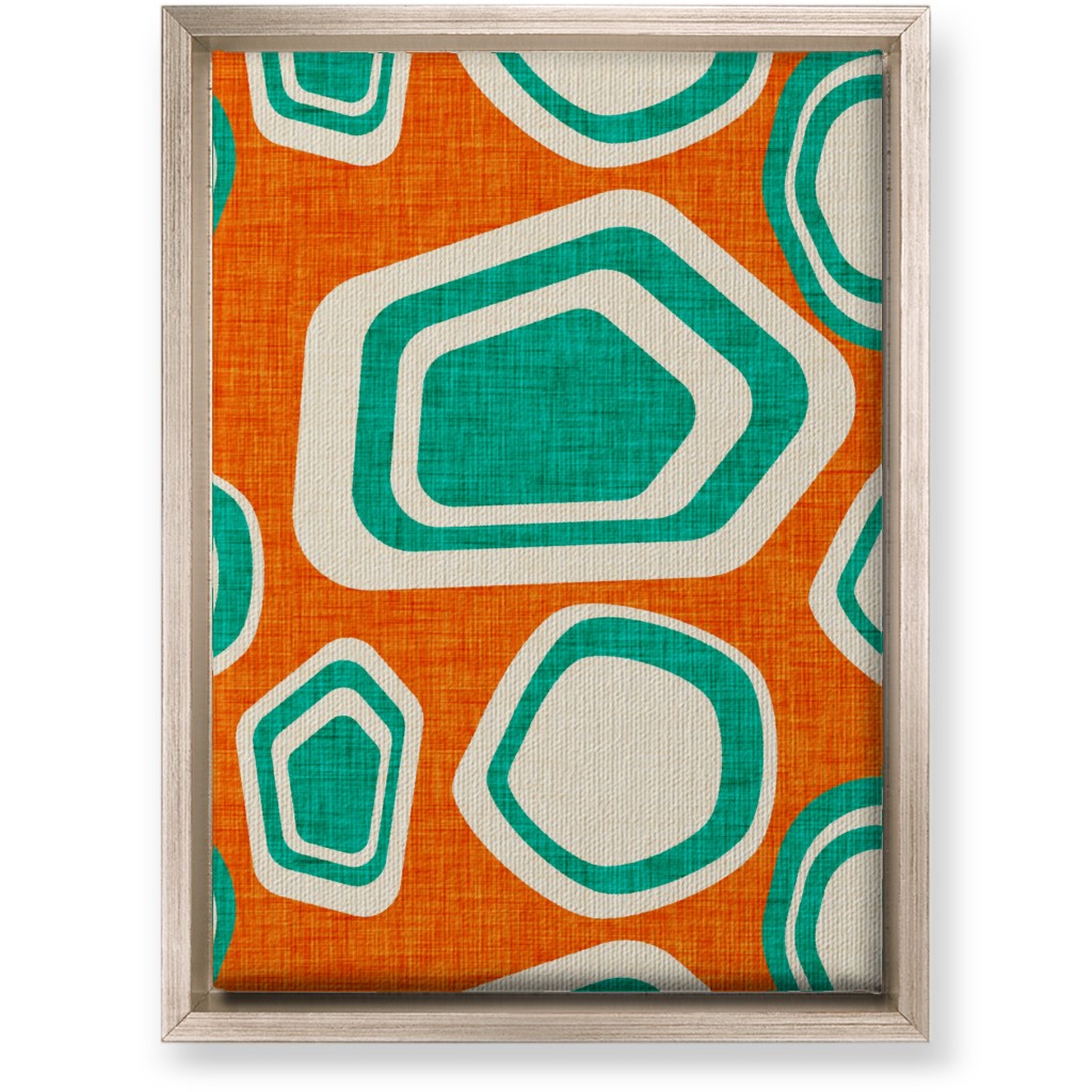 Day At the Lake Wall Art, Metallic, Single piece, Canvas, 10x14, Multicolor, Pumpkin