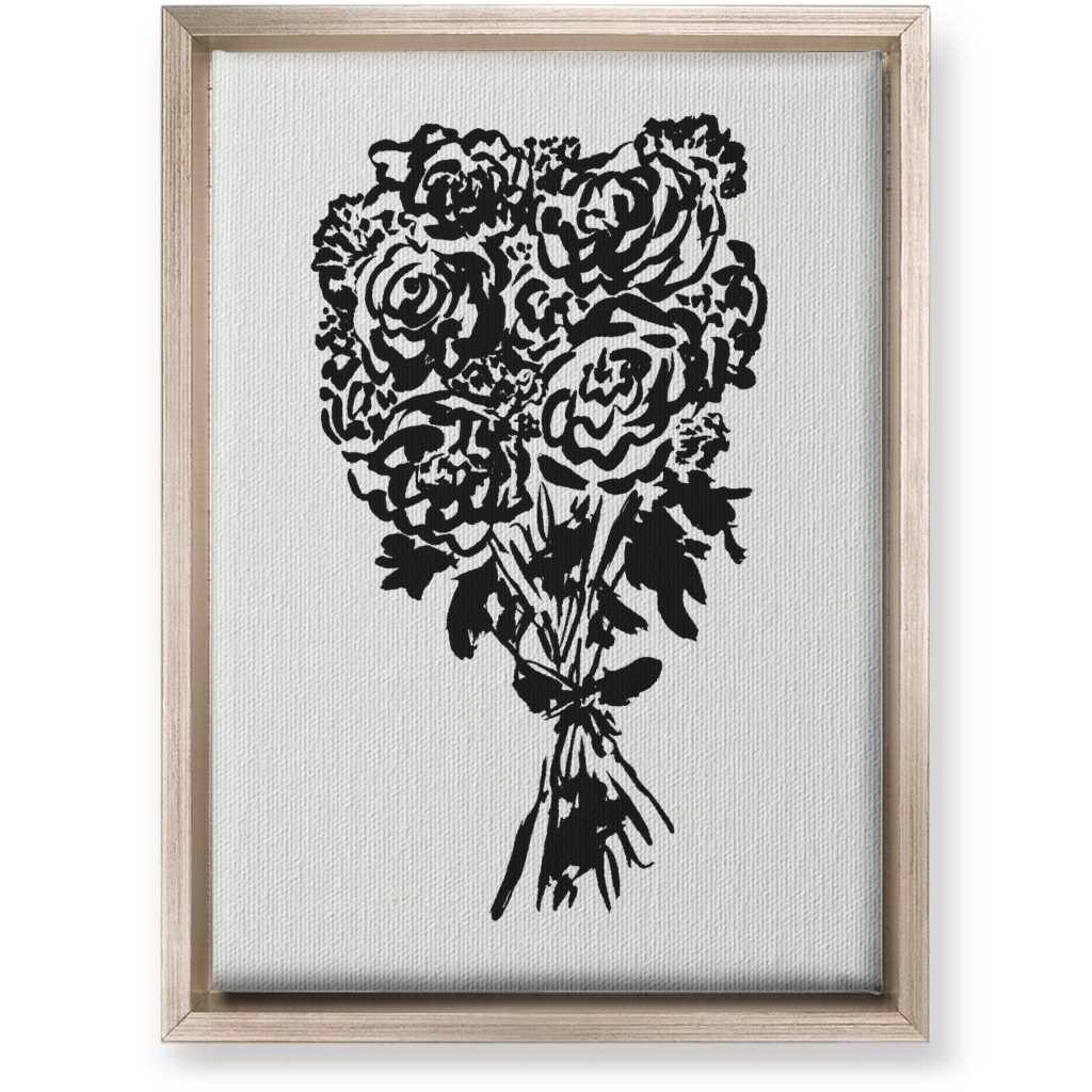 Summer Bouquet Wall Art, Metallic, Single piece, Canvas, 10x14, White, White