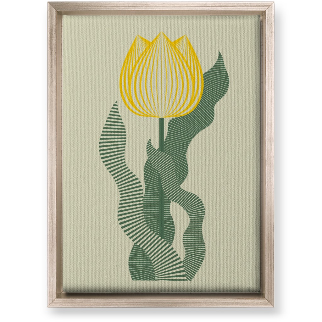 Beige Botanical Canvas Wall Art For Summer Decor