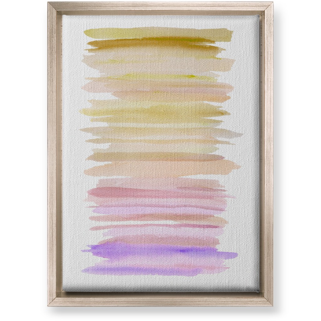 Watercolor Ocean Seashore Wall Art, Metallic, Single piece, Canvas, 10x14, Purple, Wheat