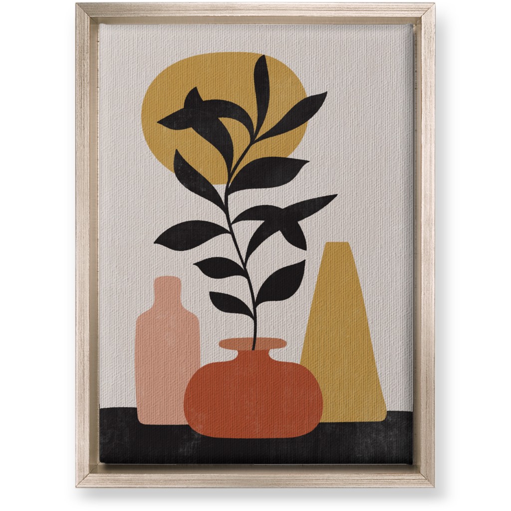 Earthen Mantel - Terracotta Wall Art, Metallic, Single piece, Canvas, 10x14, Orange, Orange