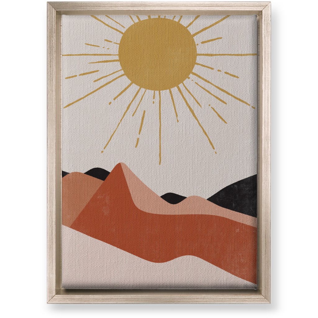 Earthen Vista - Terracotta Wall Art, Metallic, Single piece, Canvas, 10x14, Pink, Bright Pink