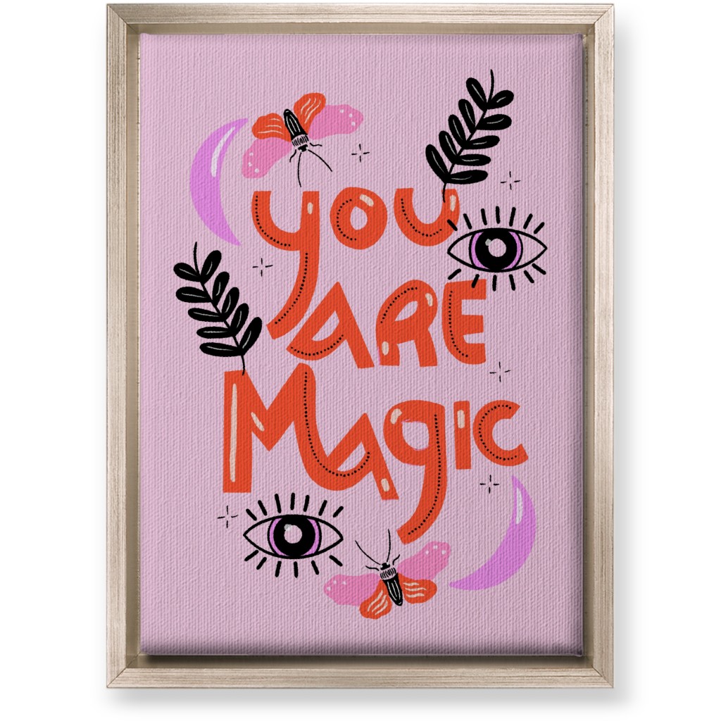 You Are Magin - Red and Pink Wall Art, Metallic, Single piece, Canvas, 10x14, Pink