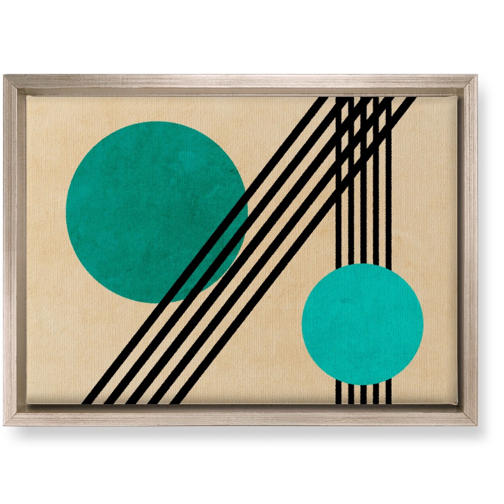 Orbs Abstract Wall Art, Metallic, Single piece, Canvas, 10x14, Green, Majorca
