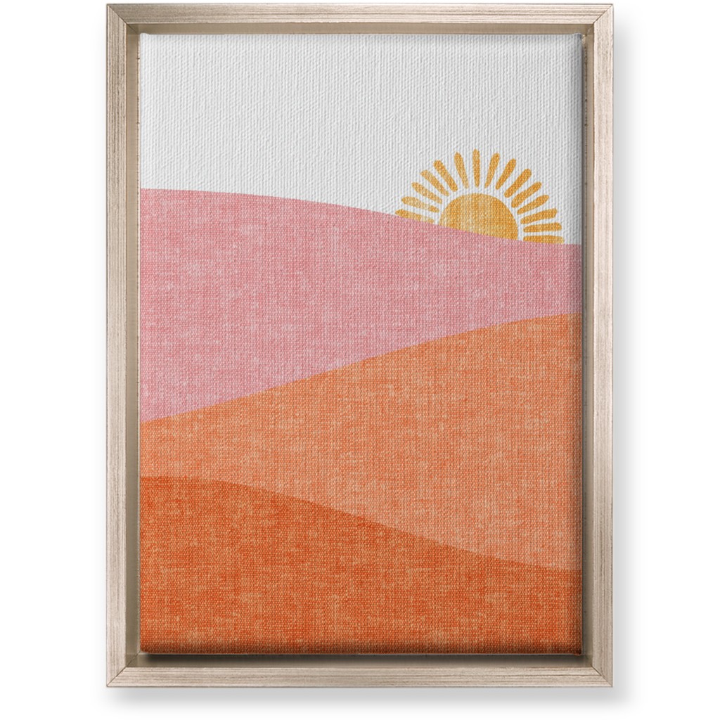 Sunrise Wall Art, Metallic, Single piece, Canvas, 10x14, Pink, Dusk Pink