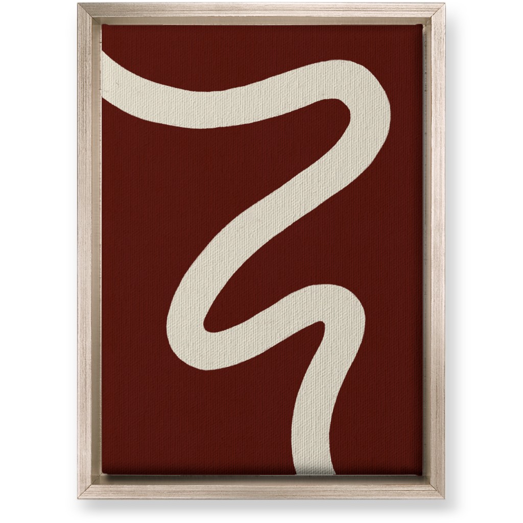 Tangled Brush Strokes Iv Wall Art, Metallic, Single piece, Canvas, 10x14, Red