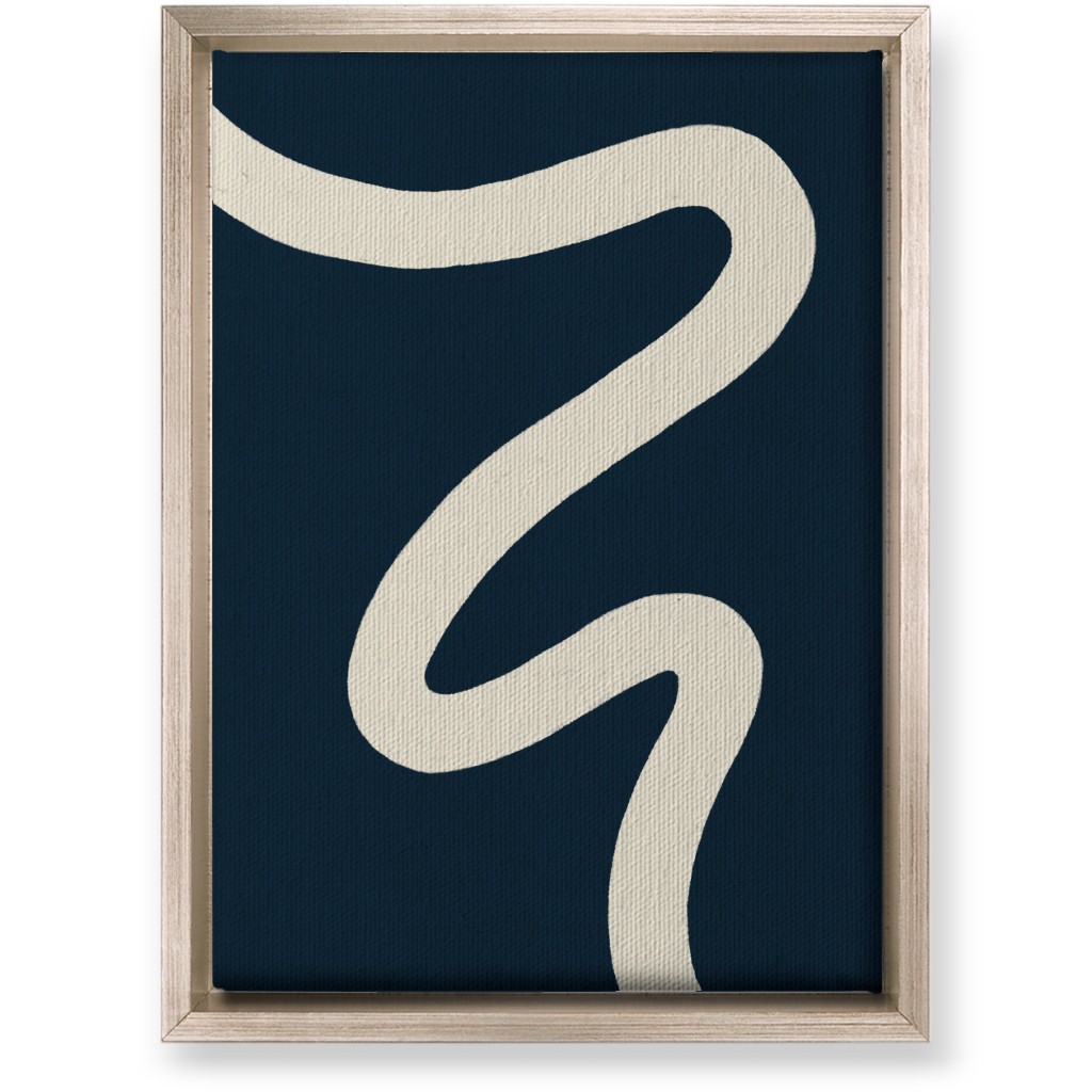 Tangled Brush Strokes Iv Wall Art, Metallic, Single piece, Canvas, 10x14, Blue, Silhouette