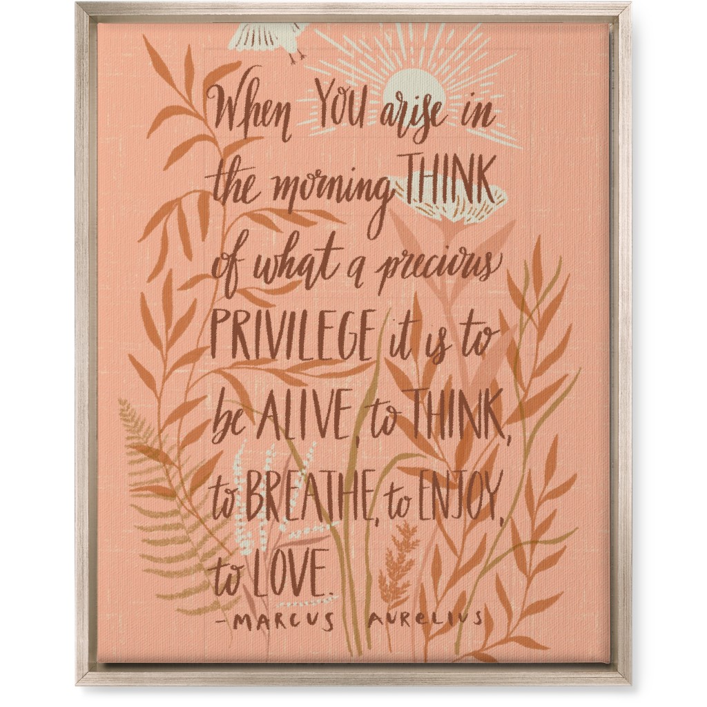 Precious Morning Wall Art, Metallic, Single piece, Canvas, 16x20, Pink