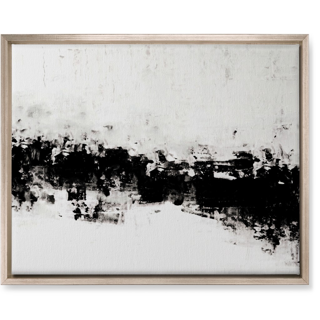 Urban Serenity - Black and White Wall Art, Metallic, Single piece, Canvas, 16x20, Black