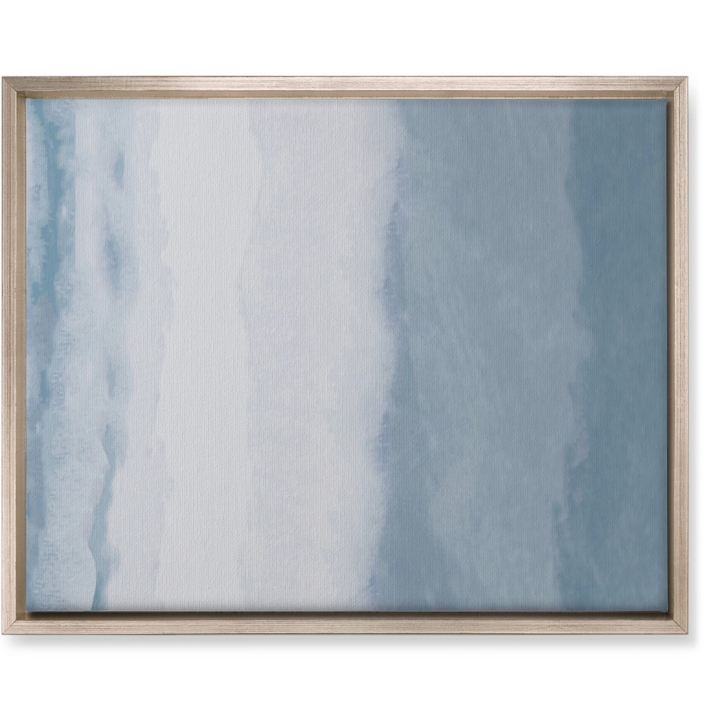 Tranquil Tides - Blue Wall Art, Metallic, Single piece, Canvas, 16x20, Blue