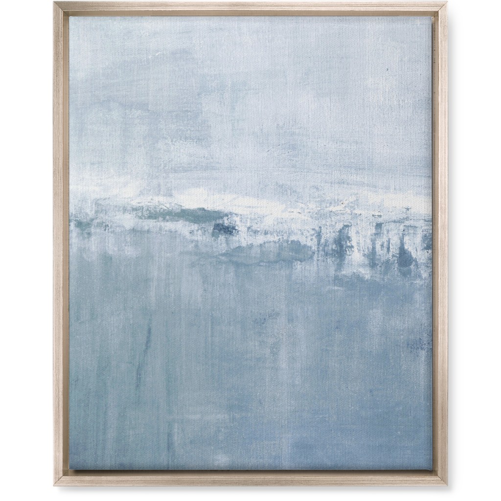 Left Tranquil Diptych - Blue Wall Art, Metallic, Single piece, Canvas, 16x20, Blue, True Blue