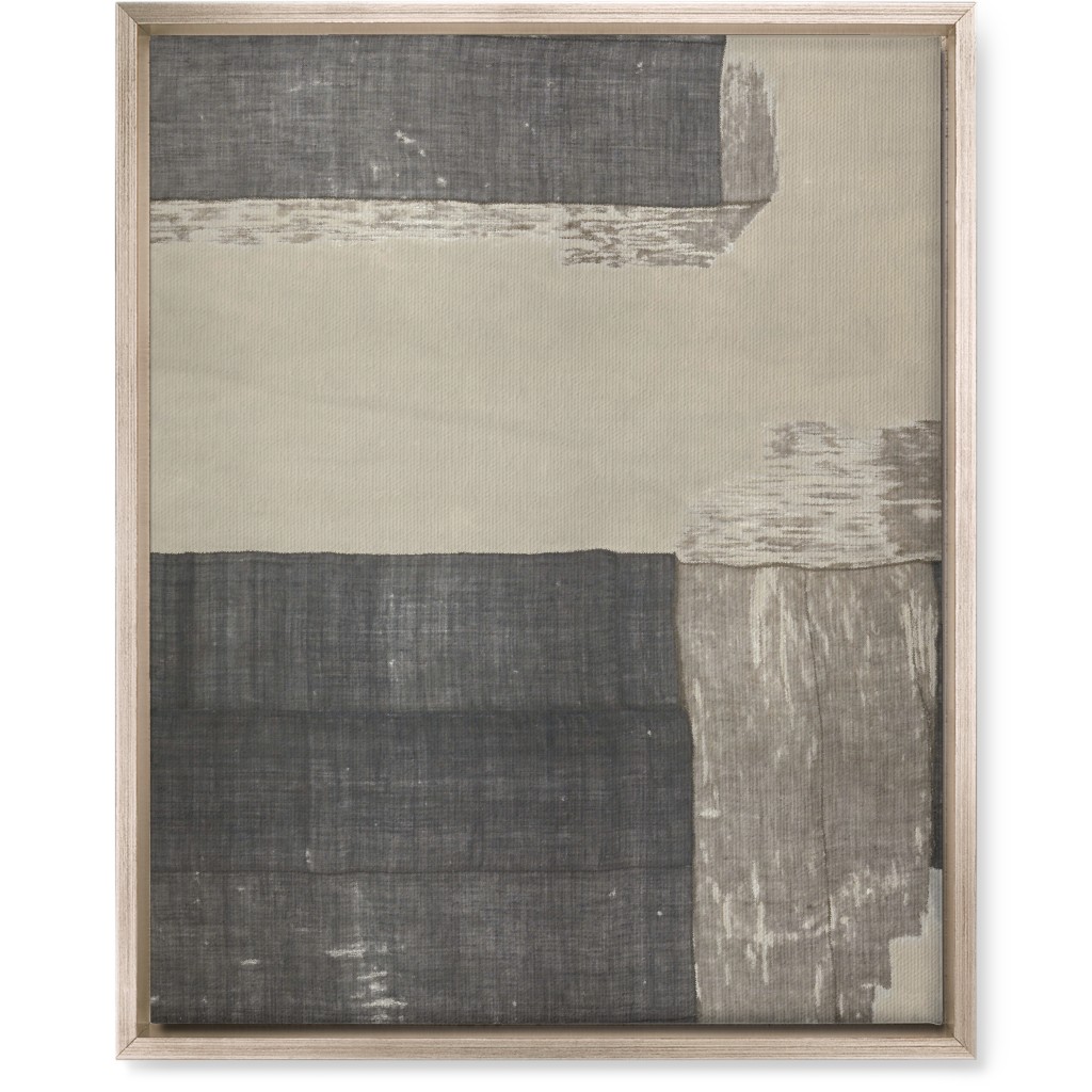 Threads - Gray Wall Art, Metallic, Single piece, Canvas, 16x20, Gray