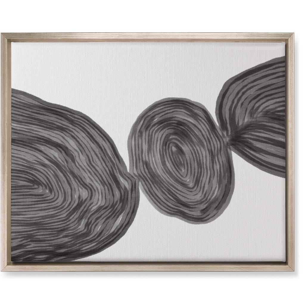 Stone - Neutral Wall Art, Metallic, Single piece, Canvas, 16x20, White