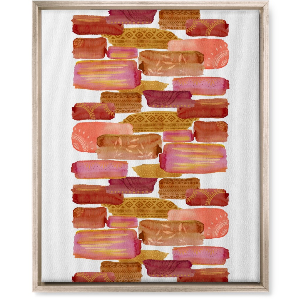 Brink Road Wall Art, Metallic, Single piece, Canvas, 16x20, Pink, Russet