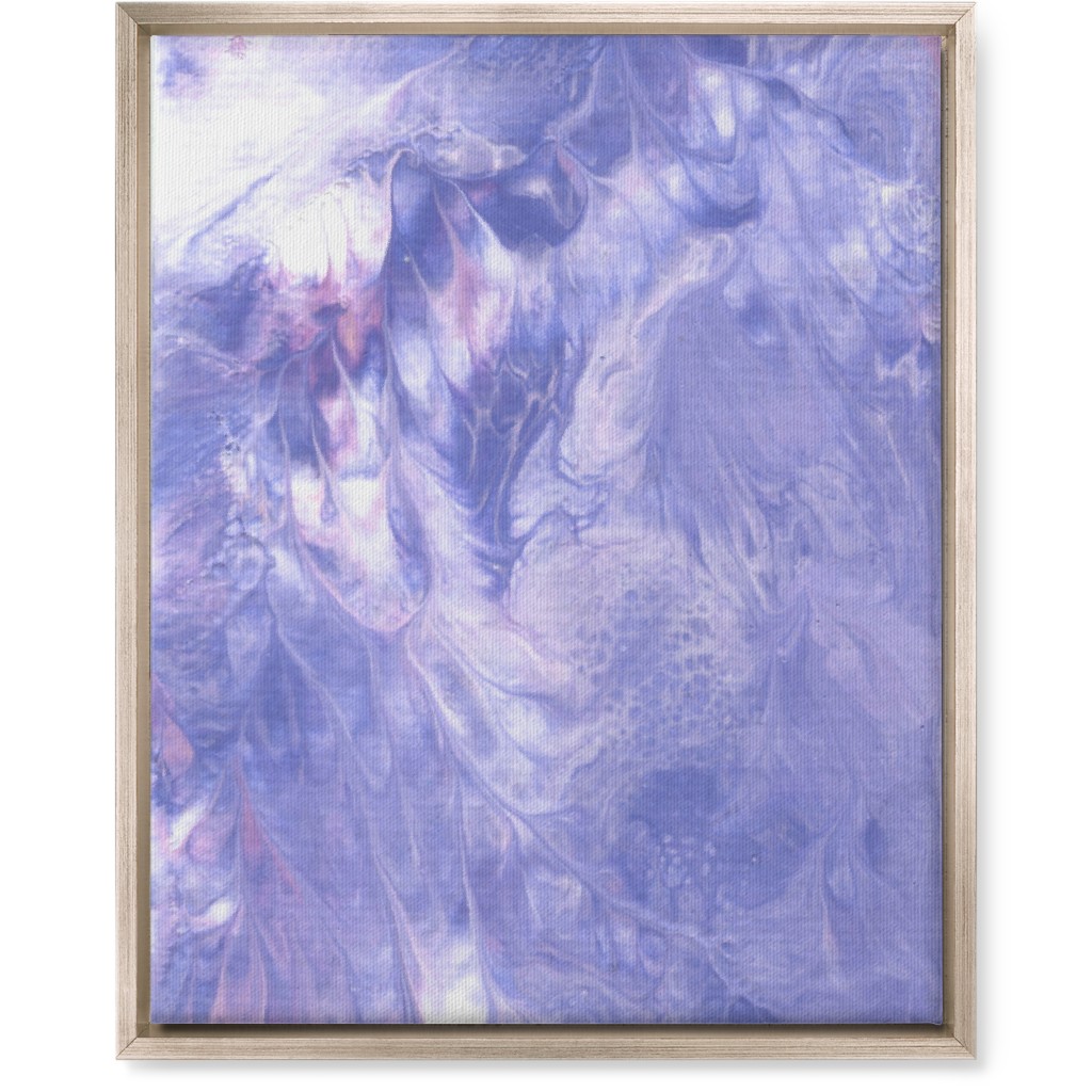 Acrylic Pour - Purple Wall Art, Metallic, Single piece, Canvas, 16x20, Purple